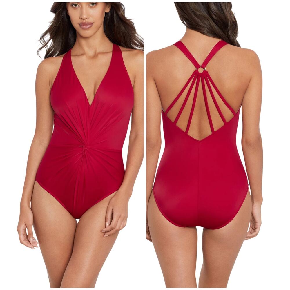 Magicsuit NWT Dark PINK Drew One Piece Swimsuit Size 10 Wireless Bra Strappy
